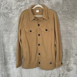 Nike Sportswear Fleece Chore Coat Mens Medium Tan Brown Mesh Warm